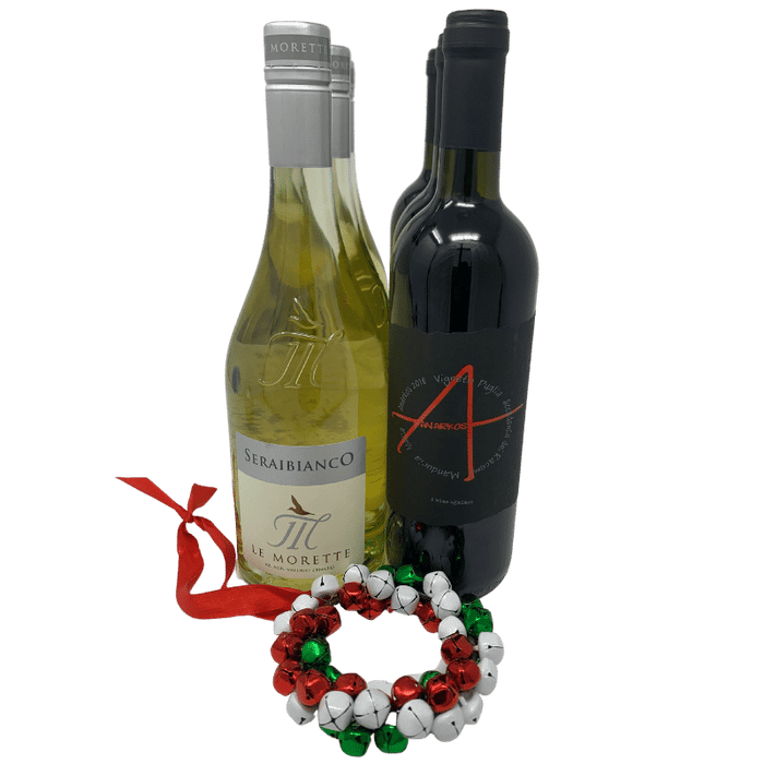 Weinpaket "mal anders": 3 Fl.Serai Bianco 2024 I.g.t. Le Morette, Verona + 3 Fl.Anarkos 2021 I.g.p. Felline, Apulien