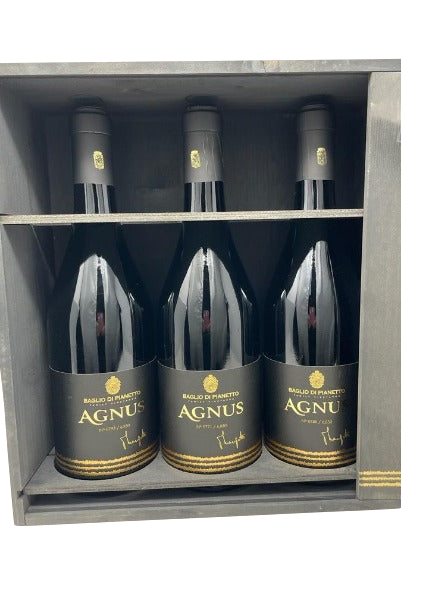 AGNUS 2016 3 Flaschen a`0,75l in Holzkiste Terre Siciliane IGT Baglio di Pianetto