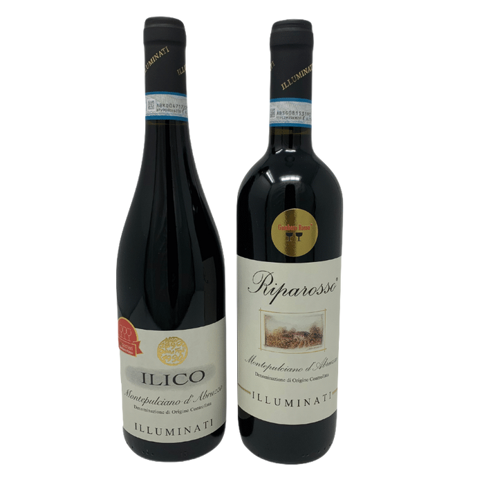 Weinpaket "Duo Rossi" ausgezeichnete Weine aus Abruzzen: 1 Fl. Ilico 2020 D.o.c. + 1 Fl. Riparosso 2021 D.o.c. von Illuminati