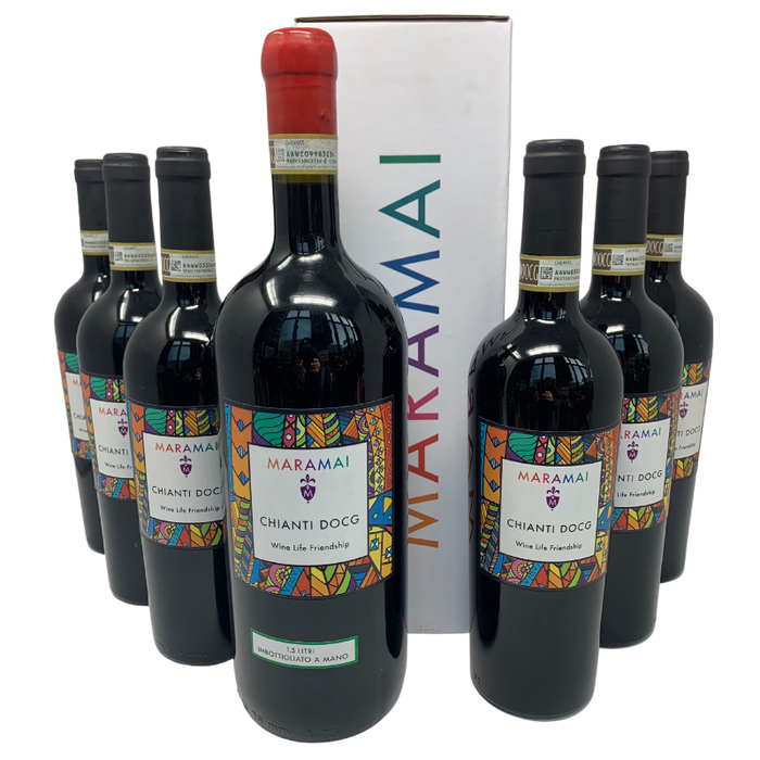 Weinpaket "Toscana"6 Fl.Chianti 2018 D.o.c.g. Maramai + 1 Fl. Magnum Chianti 2016 D.o.c.g. Maramai