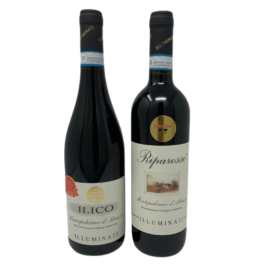 Weinpaket "Duo Rossi" ausgezeichnete Weine aus Abruzzen: 1 Fl. Ilico 2021 D.o.c. + 1 Fl. Riparosso 2022 D.o.c. von Illuminati