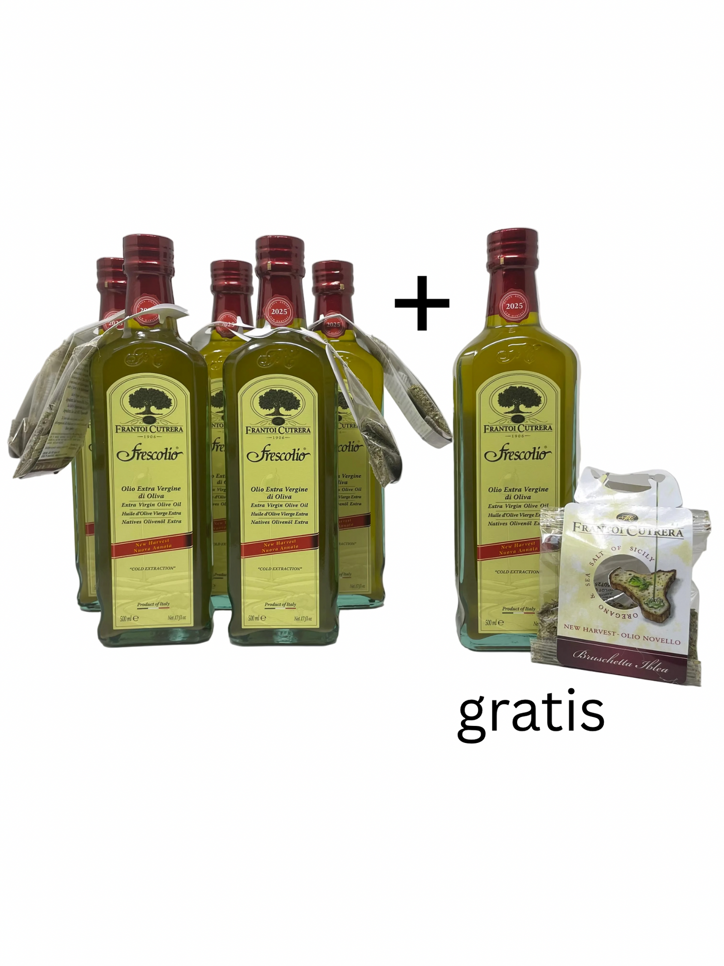 FRESCOLIO 2025 NEUE ERNTE Paket - Olio extra vergine 0,5l Fl. Frantoi Cutrera