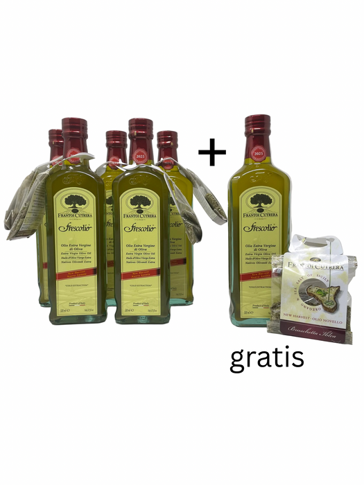 FRESCOLIO 2025 NEUE ERNTE Paket - Olio extra vergine 0,5l Fl. Frantoi Cutrera