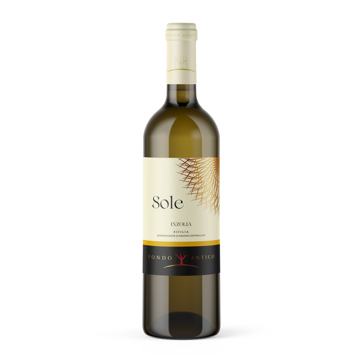 Flasche Sole Inzolia Sicilia DOC BIO von Fondo Antico