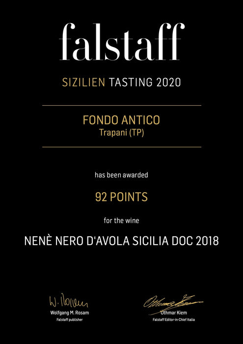 Nero d` Avola "NENE" 2021 SICILIA D.o.c. Fondo Antico Sizilien