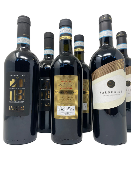 Primitivo di Manduria Selektion - Weinpaket (6 Fl. a`0,75 l) aus Apulien