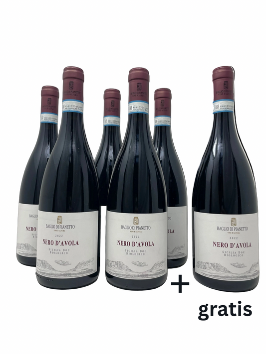 Nero d‘Avola 2022 BIO Paket-Angebot - Baglio di Pianetto aus Sizilien