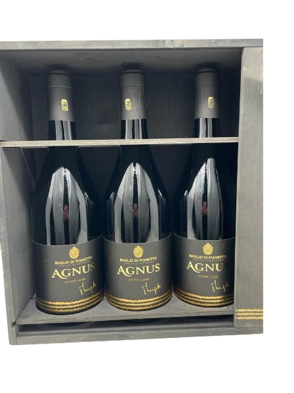 AGNUS 2016 3 Flaschen a`0,75l in Holzkiste Terre Siciliane IGT Baglio di Pianetto