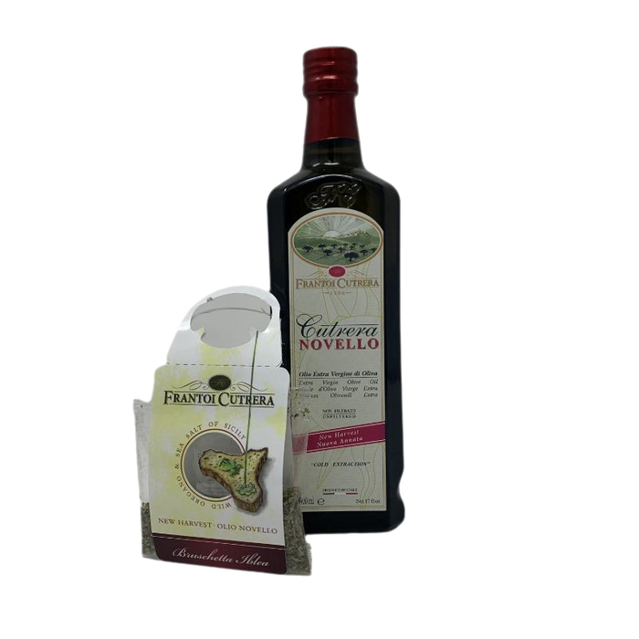Frantoi Cutrera Frescolio 2024 – Natives Olivenöl Extra mit Meersalz aus Trapani & wildem Oregano aus Monti Iblei (0,5 l)